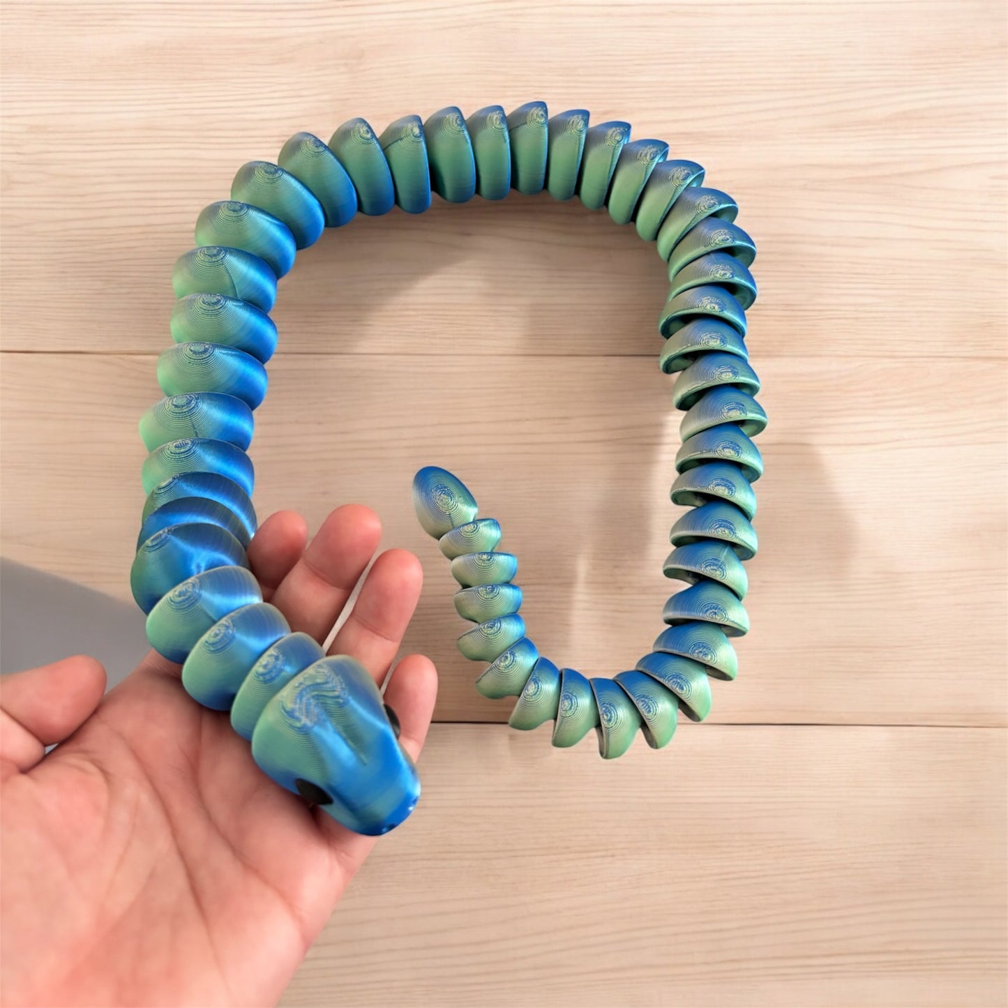 Large Snake Fidget - blue