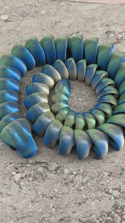 Large Snake Fidget - blue