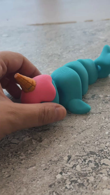 Medium Ice-cream narwhal fidget